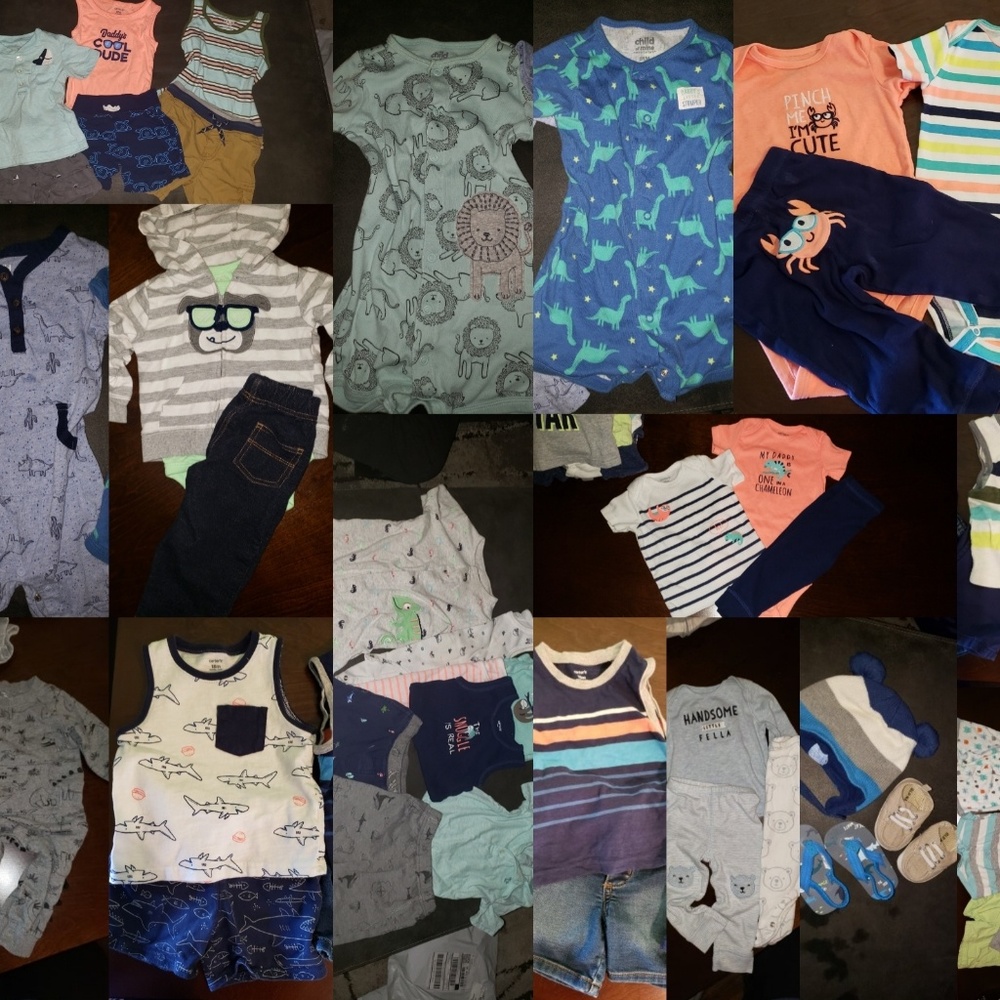 Huge Carters baby boy lot 12/18 month